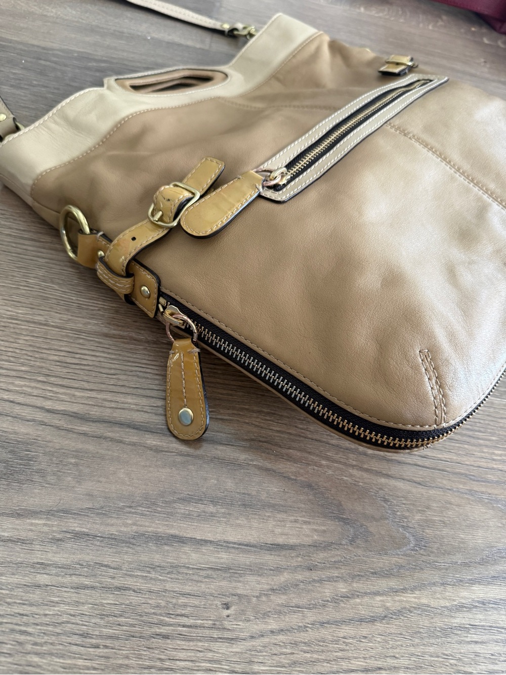 Coach Bonnie Foldover Tan Leather Shoulder Bag - Picture 15 of 16